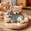 Load image into Gallery viewer, Teddy Bear Cuddler Dog Bed