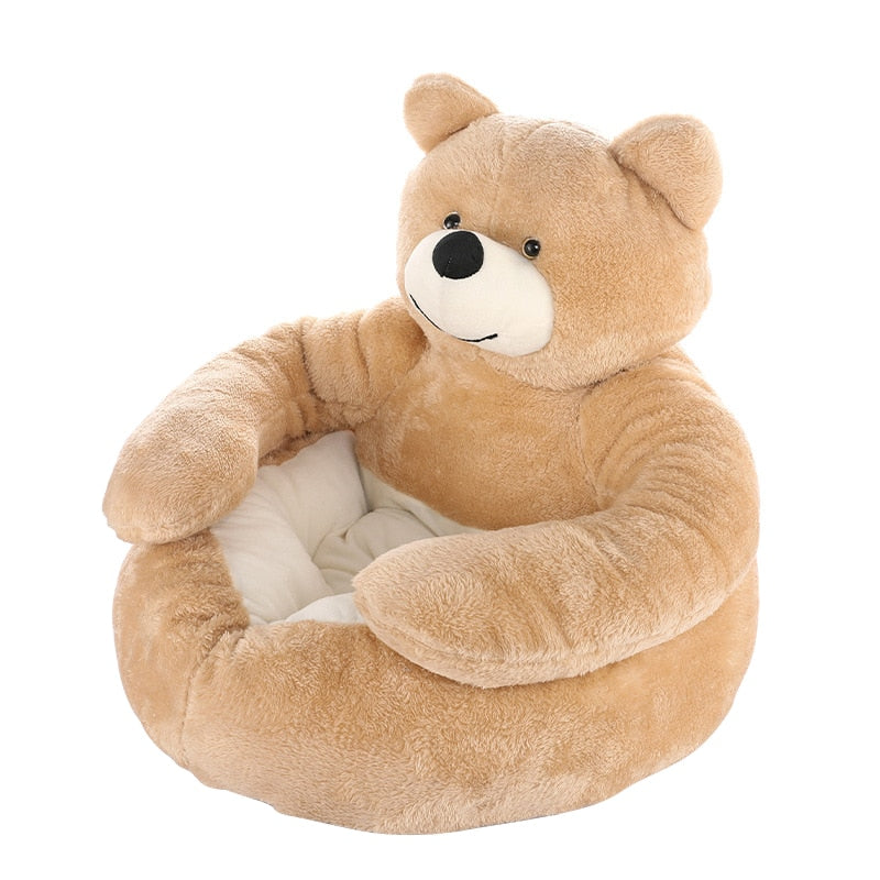 Teddy Bear Cuddler Dog Bed