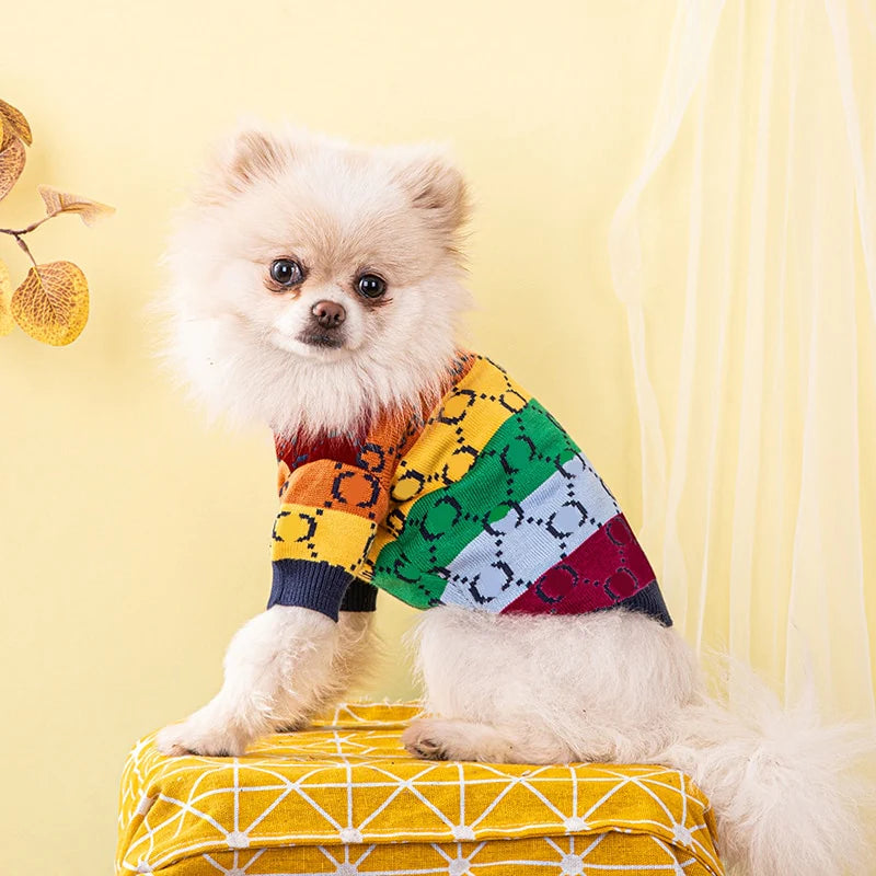 Rainbow Pomeranian Sweater