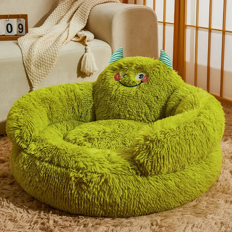 Fluffy Monster Dog Bed