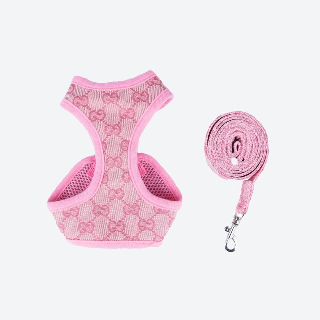 Pawcci Harness & Leash Set Pink / Xs